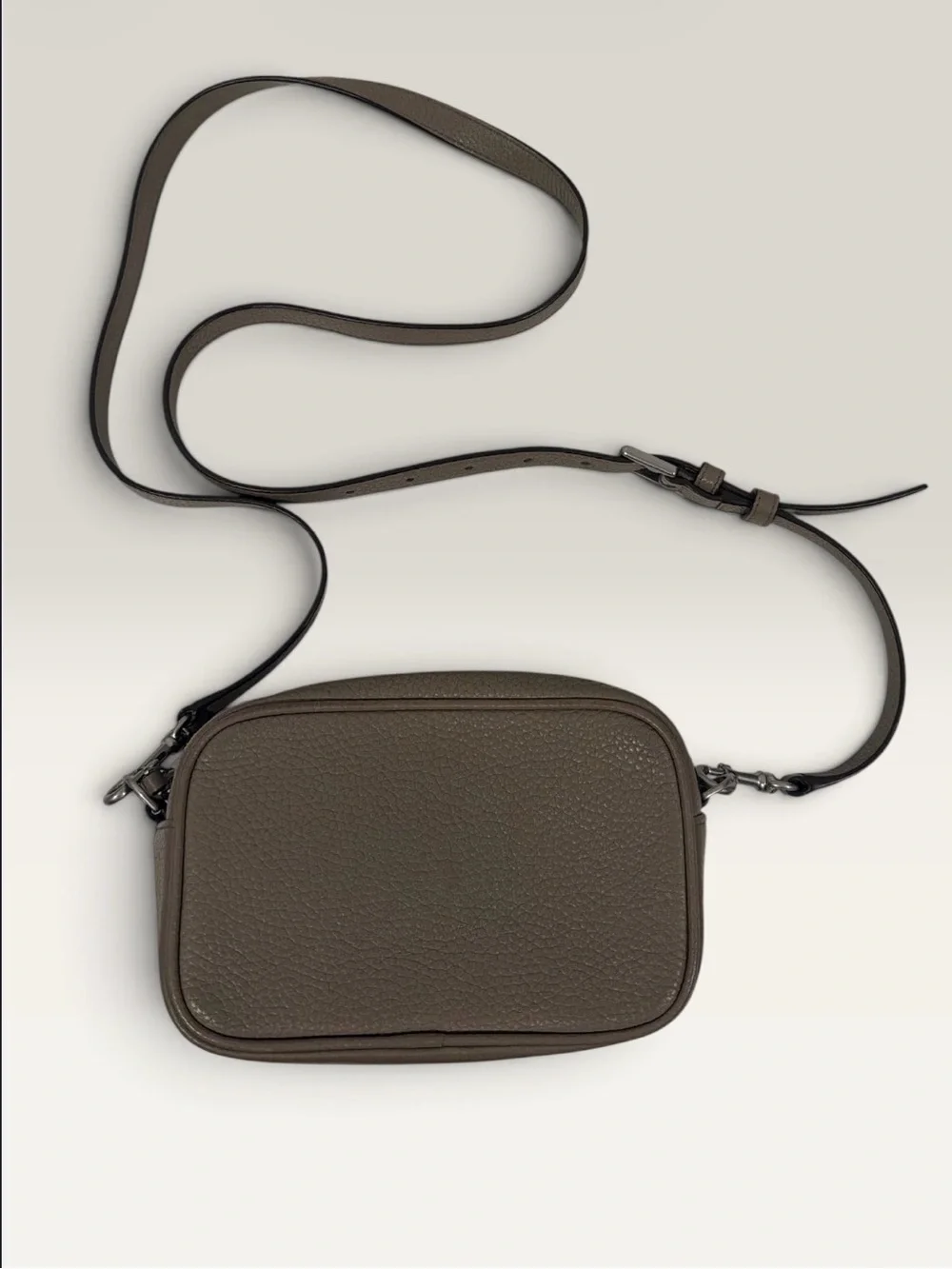 Tory Burch Pebbled Leather Camera Bag - Taupe Brown